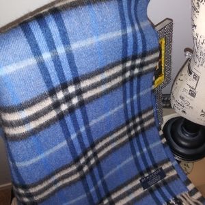 Burberry Marine Blue Cashmere Scarf